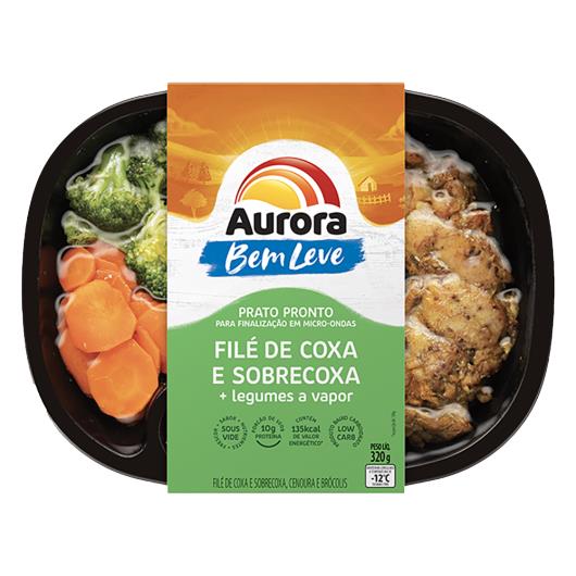 Filé de Coxa e Sobrecoxa Com Legumes Cozidos a Vapor  Aurora Bem Leve 320g - Imagem em destaque