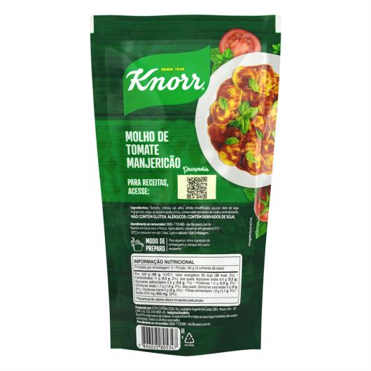 Molho de Tomate Manjericão Knorr Gourmet Sachê 300g - Imagem em destaque