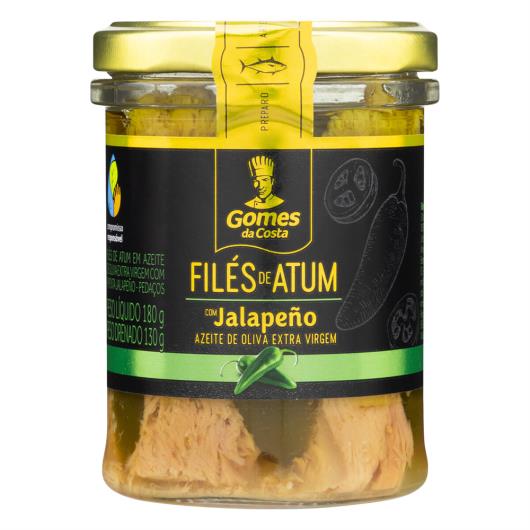 Filé de Atum em Pedaços em Azeite de Oliva com Jalapeño Gomes da Costa Vidro 130g - Imagem em destaque