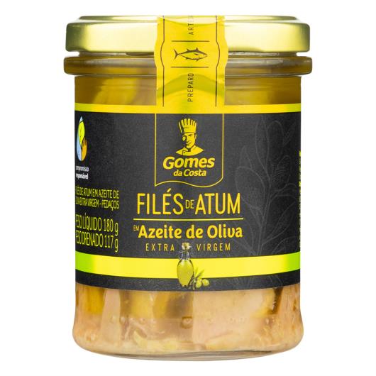 Filé de Atum em Pedaços em Azeite de Oliva Gomes da Costa Vidro 117g - Imagem em destaque