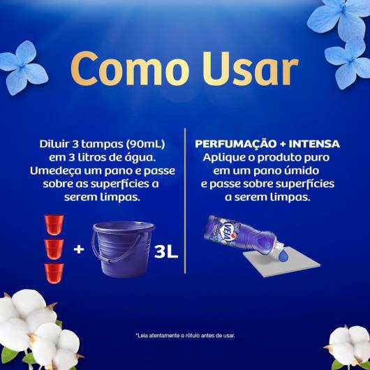 Limpador Perfumado Algodão e Jasmim Veja Banho de Cheiro Frasco 1l - Imagem em destaque