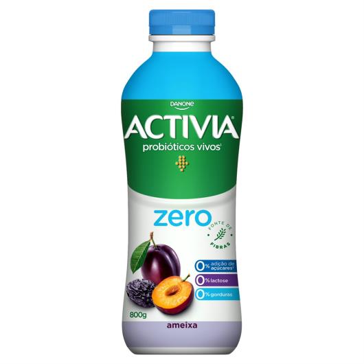 Leite Fermentado Desnatado Ameixa Zero Lactose Activia Zero Garrafa 800g - Imagem em destaque