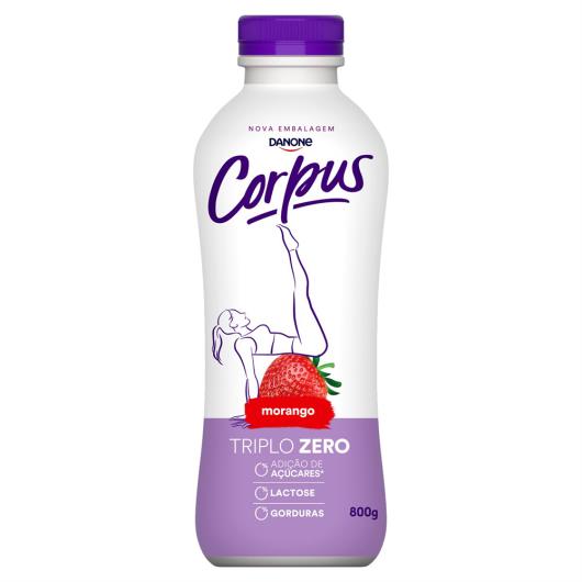 Iogurte Desnatado Morango Zero Lactose Corpus Garrafa 800g - Imagem em destaque