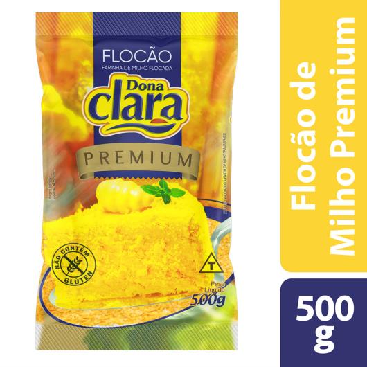 Farinha de Milho Flocão Dona Clara Premium Pacote 500g - Imagem em destaque
