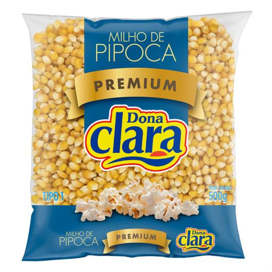 Milho para Pipoca Tipo 1 Dona Clara Premium Pacote 500g - Imagem em destaque