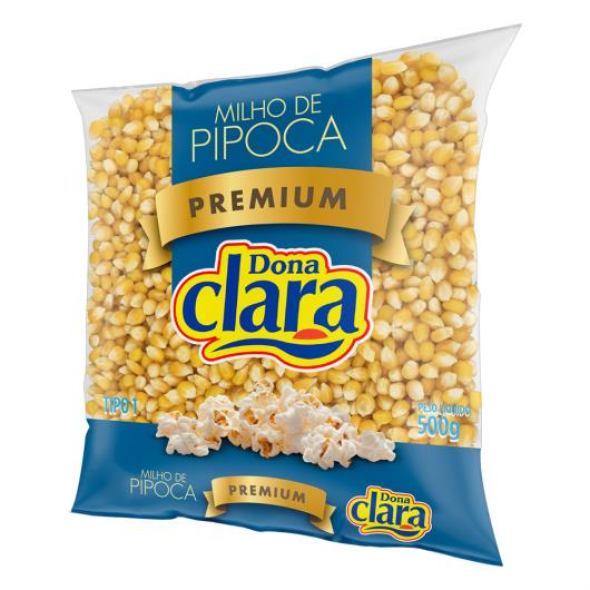 Milho para Pipoca Tipo 1 Dona Clara Premium Pacote 500g - Imagem em destaque