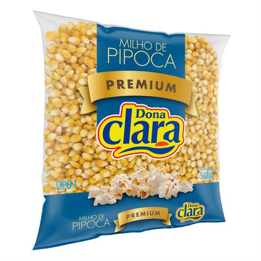 Milho para Pipoca Tipo 1 Dona Clara Premium Pacote 500g - Imagem em destaque