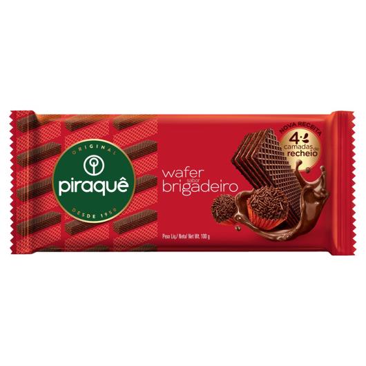 Biscoito Wafer Recheio Brigadeiro Piraquê Pacote 100g - Imagem em destaque