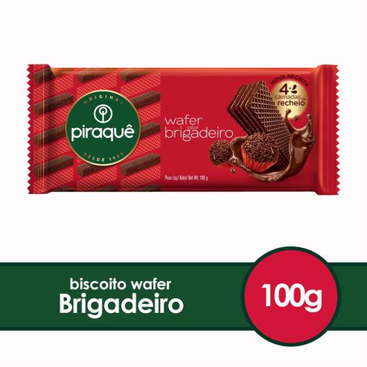 Biscoito Wafer Recheio Brigadeiro Piraquê Pacote 100g - Imagem em destaque