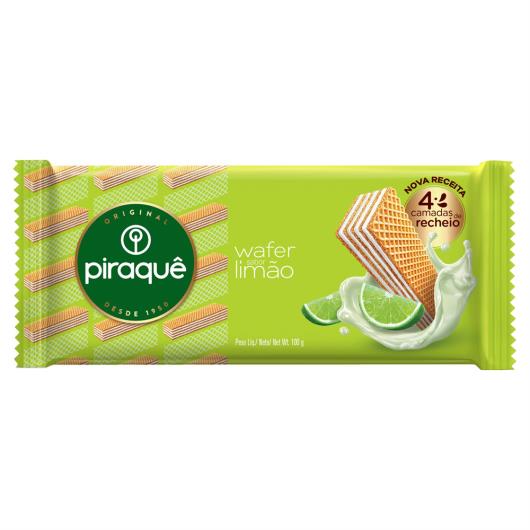 Biscoito Wafer Recheio Limão Piraquê Pacote 100g - Imagem em destaque