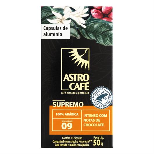 Café em Cápsula Torrado e Moído Supremo Astro Café Caixa 50g 10 Unidades - Imagem em destaque