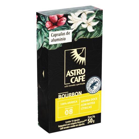 Café em Cápsula Torrado e Moído Bourbon Astro Café Caixa 50g 10 Unidades - Imagem em destaque