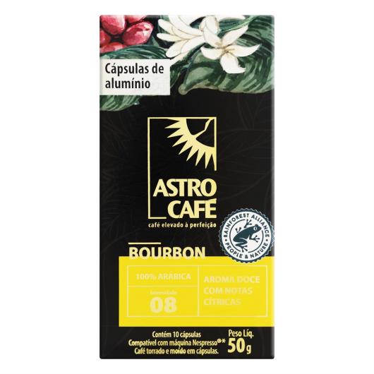 Café em Cápsula Torrado e Moído Bourbon Astro Café Caixa 50g 10 Unidades - Imagem em destaque