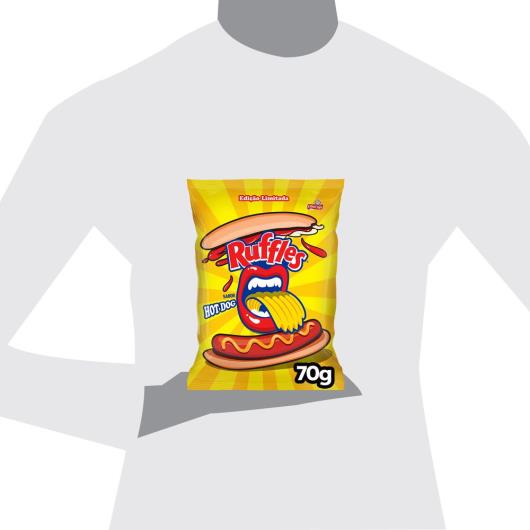 Batata Frita Ondulada Lanchonete Hot Dog Ruffles 70G - Imagem em destaque