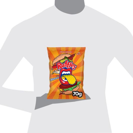 Batata Frita Ondulada Lanchonete Hambuguer Ruffles 70G - Imagem em destaque