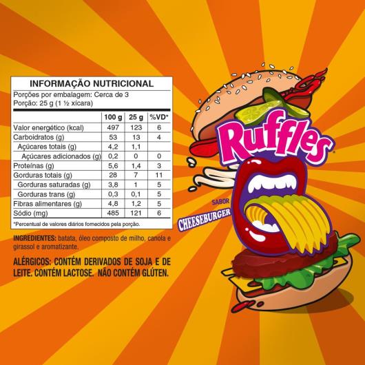 Batata Frita Ondulada Lanchonete Hambuguer Ruffles 70G - Imagem em destaque