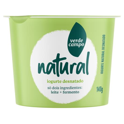 Iogurte Desnatado Natural Verde Campo Pote 140g - Imagem em destaque