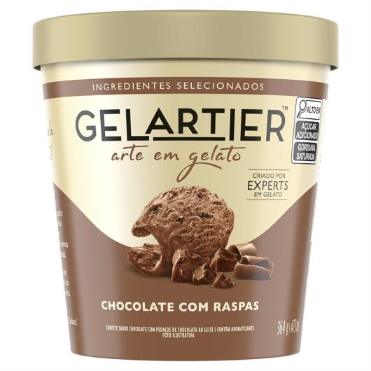 Sorvete Chocolate com Raspas Gelartier Pote 473ml - Imagem em destaque