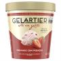 Sorvete Morango com Pedaços Gelartier Pote 473ml