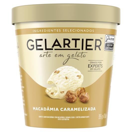 Sorvete Macadâmia Caramelizada Gelartier Pote 473ml - Imagem em destaque