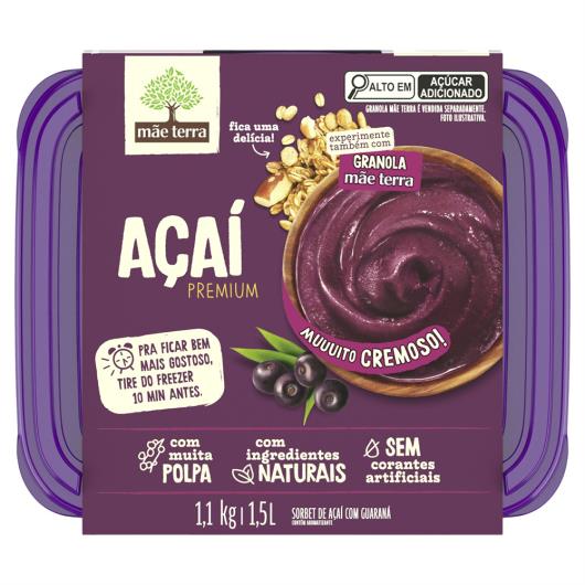 Sorbet Açaí Mãe Terra Premium Pote 1,5l - Imagem em destaque