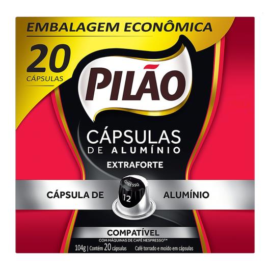 Cápsula Café Espresso Extraforte Pilão Caixa 104g 20 Unidades Embalagem Econômica - Imagem em destaque