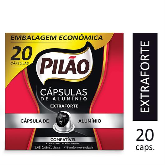 Cápsula Café Espresso Extraforte Pilão Caixa 104g 20 Unidades Embalagem Econômica - Imagem em destaque