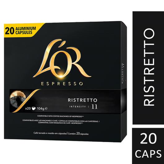 Café em Cápsula Torrado e Moído Ristretto Espresso L'or Caixa 104g 20 Unidades - Imagem em destaque