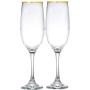 Jogo Taça Champanhe Luxo Cristal Elegance Ruvolo 260ml 2 Peças