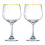 Kit Taças Ruvolo One Gin Filete Dourado 2 Peças