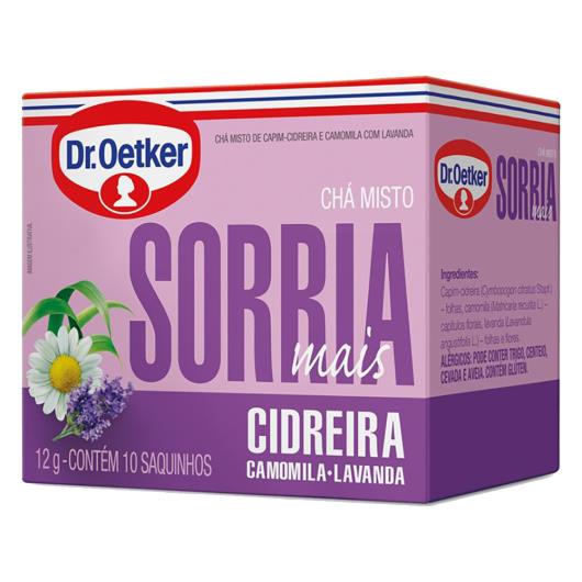 Chá Oetker Misto Sorria Mais Cidreira, Camomila e Lavanda 12g - Imagem em destaque