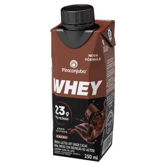 Piracanjuba Whey 23g de Proteínas Zero Lactose Cacau 250ml - Imagem em destaque