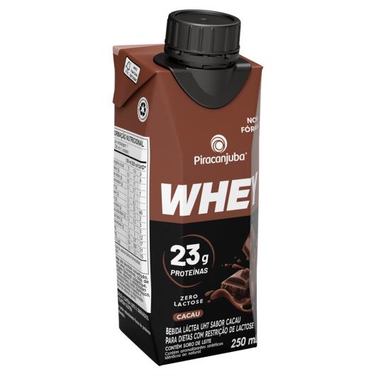 Piracanjuba Whey 23g de Proteínas Zero Lactose Cacau 250ml - Imagem em destaque