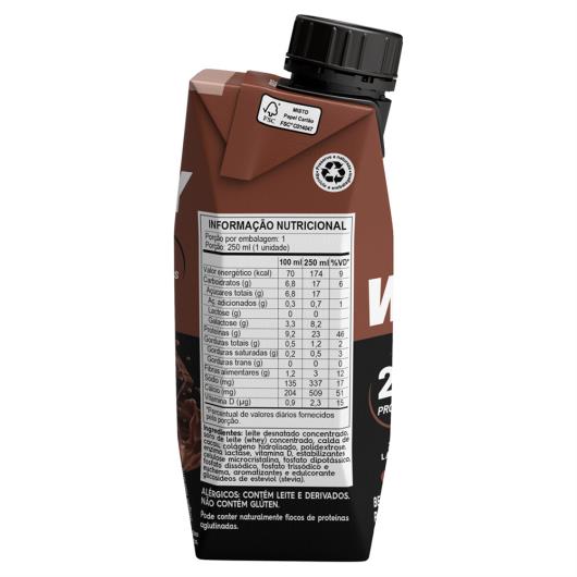 Piracanjuba Whey 23g de Proteínas Zero Lactose Cacau 250ml - Imagem em destaque