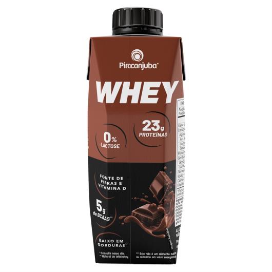 Piracanjuba Whey 23g de Proteínas Zero Lactose Cacau 250ml - Imagem em destaque