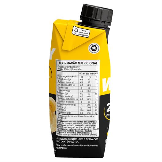 Piracanjuba Whey 23g de Proteínas Zero Lactose Banana 250ml - Imagem em destaque