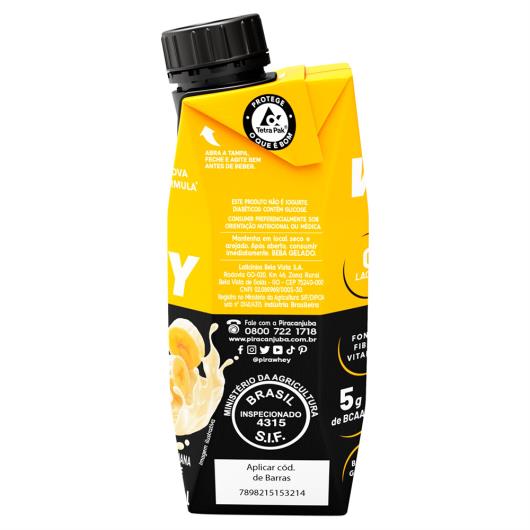 Piracanjuba Whey 23g de Proteínas Zero Lactose Banana 250ml - Imagem em destaque