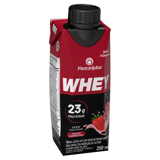Piracanjuba Whey 23g de Proteínas Frutas Vermelhas Zero Lactose 250ml - Imagem em destaque