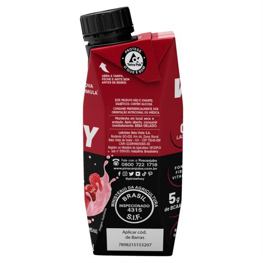 Piracanjuba Whey 23g de Proteínas Frutas Vermelhas Zero Lactose 250ml - Imagem em destaque