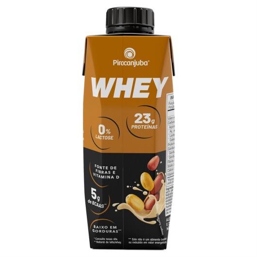 Piracanjuba Whey 23g de Proteínas Zero Lactose Pasta de Amendoim 250ml - Imagem em destaque