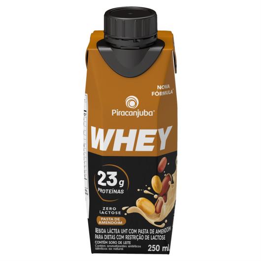 Piracanjuba Whey 23g de Proteínas Zero Lactose Pasta de Amendoim 250ml - Imagem em destaque