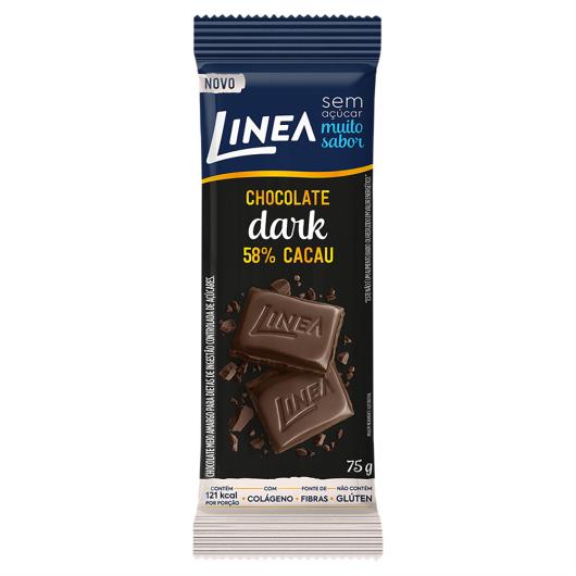 Chocolate Dark 58% Cacau Zero Açúcar Linea Pacote 75g - Imagem em destaque