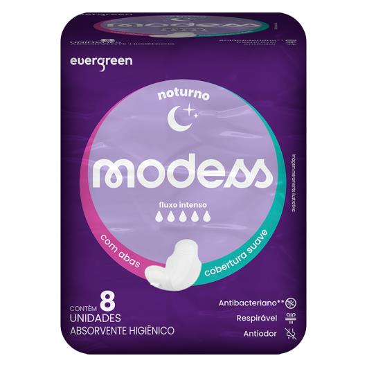 Absorvente Modess Noturno Suave Com Abas 8 Unidades - Imagem em destaque