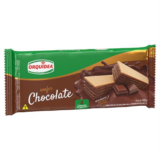 Biscoito Wafer Recheio Chocolate Orquídea Pacote 100g - Imagem em destaque