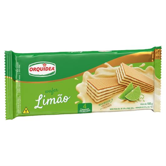 Biscoito Wafer Recheio Limão Orquídea Pacote 100g - Imagem em destaque