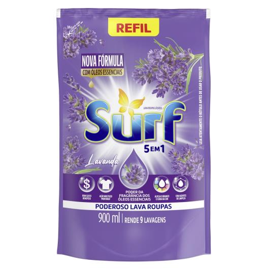 Lava roupas líquido lavanda 5em1 Surf sachê 900ml - Imagem em destaque