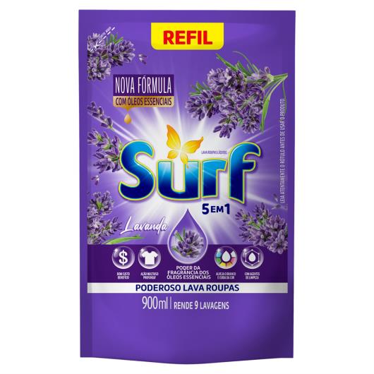 Lava-Roupas Líquido Lavanda Surf Sachê 900ml Refil - Imagem em destaque