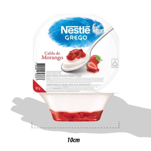 Iogurte Integral Grego Calda Morango Nestlé Pote 90g - Imagem em destaque