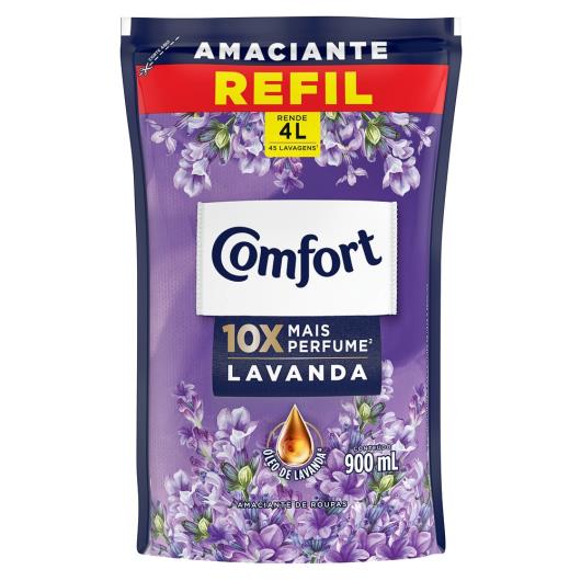 Amaciante de Roupa Lavanda Comfort Sachê 900ml Refil - Imagem em destaque