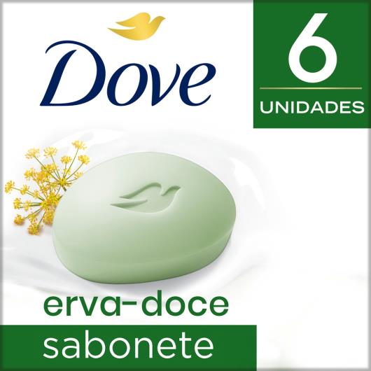 Pack Sabonete Barra Erva-Doce e Camomila Dove Envoltório 6 Unidades 90g Cada Leve Mais Pague Menos - Imagem em destaque